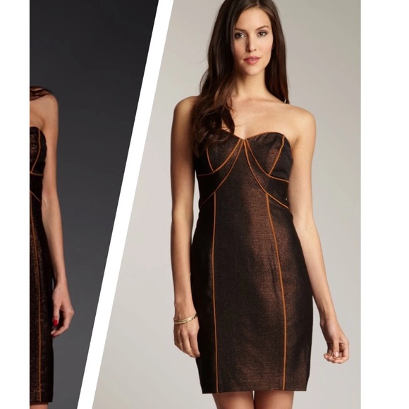 Tracy Reese Dresses & Skirts - Frock By Tracy Reese Strapless Michaela
Sheath Dress Copper Brown Size 6